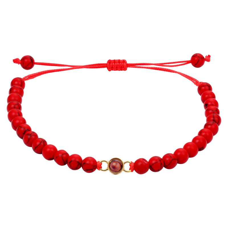 Memories in a Loop Projection Photo Beaded Bracelet