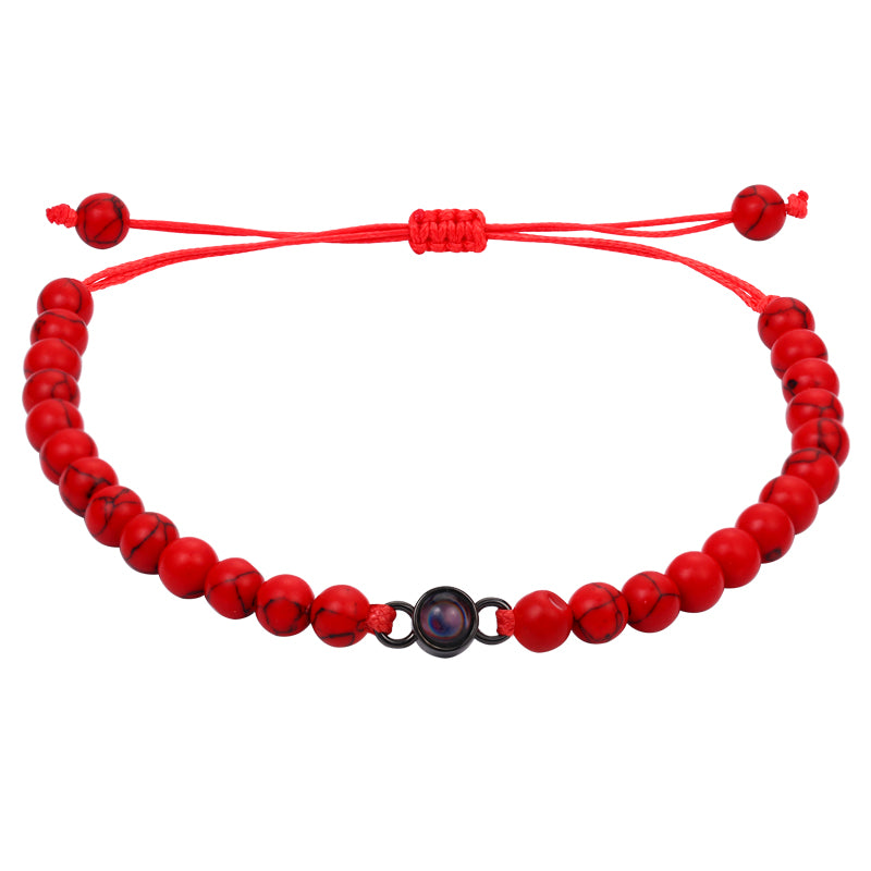 Memories in a Loop Projection Photo Beaded Bracelet