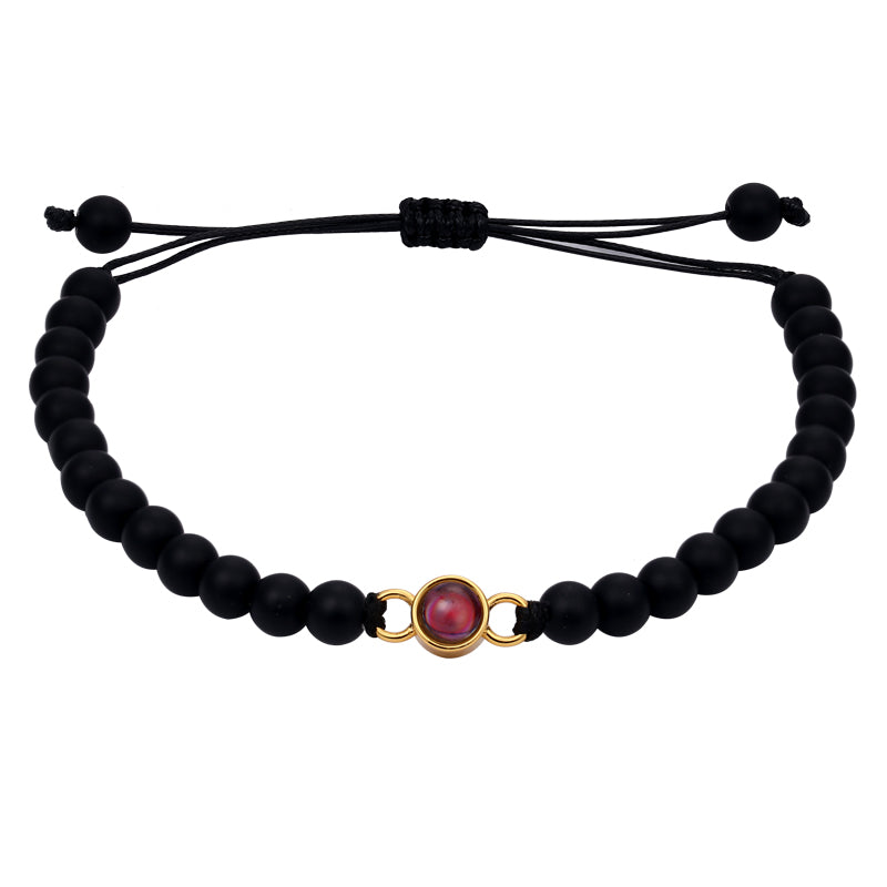 Memories in a Loop Projection Photo Beaded Bracelet