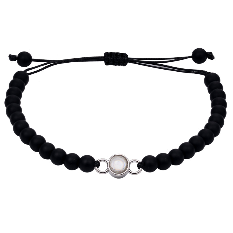 Memories in a Loop Projection Photo Beaded Bracelet