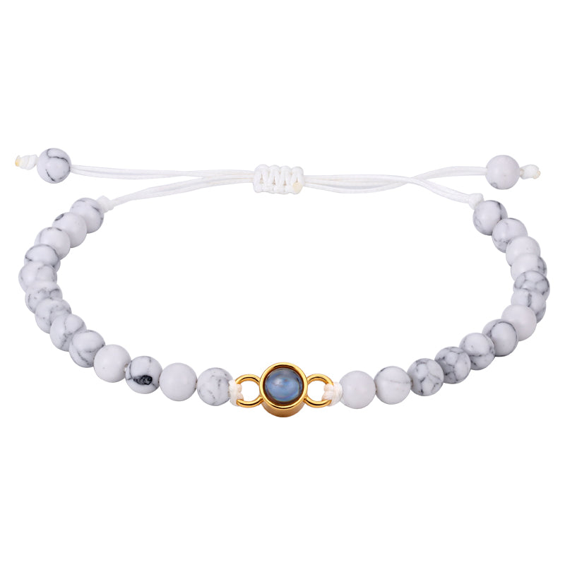 Memories in a Loop Projection Photo Beaded Bracelet