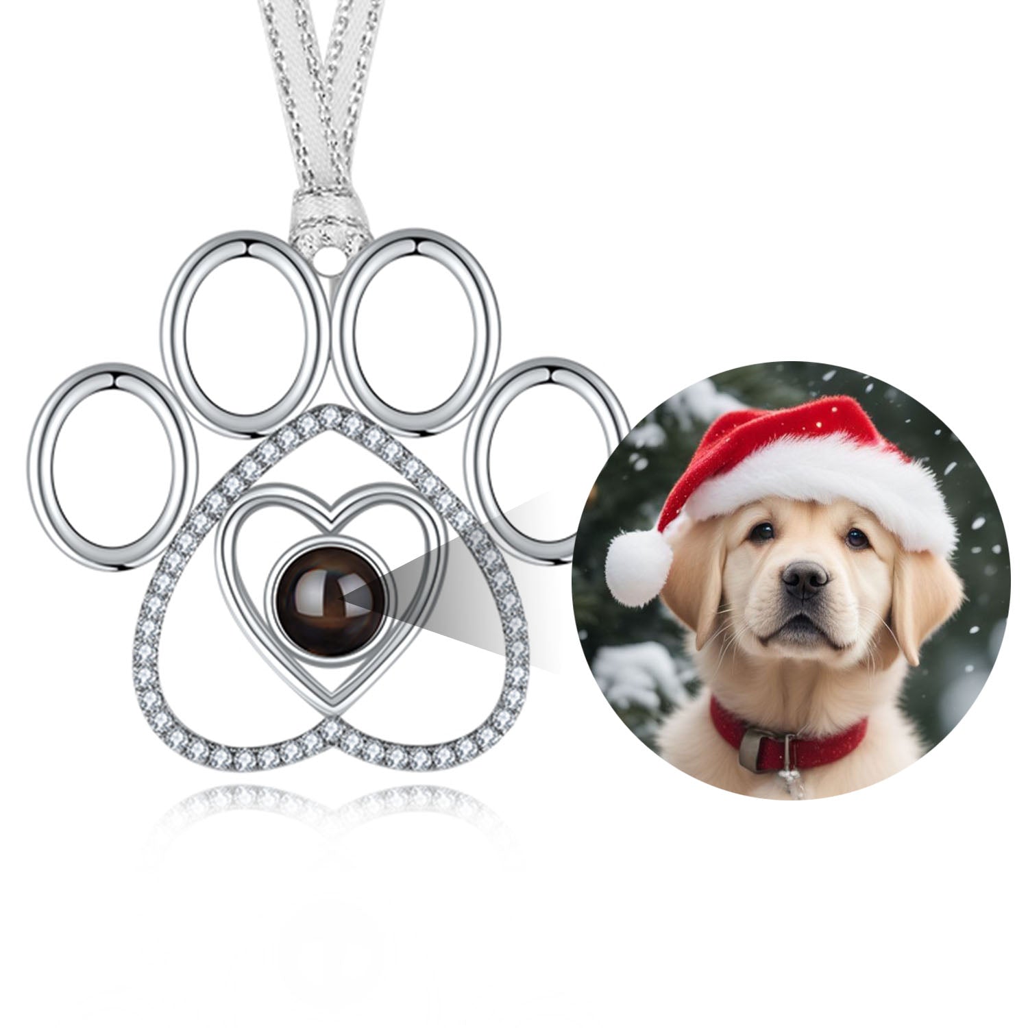 Personalized Paw Photo Ornament for pets by Phomora
