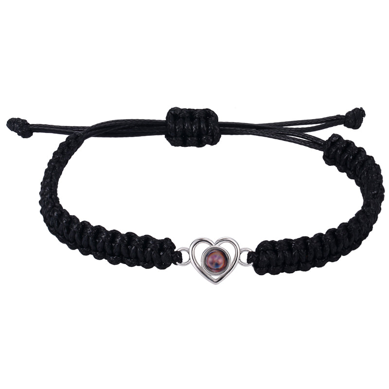 Phomora Moonlight Braided Photo Bracelet with hidden photo