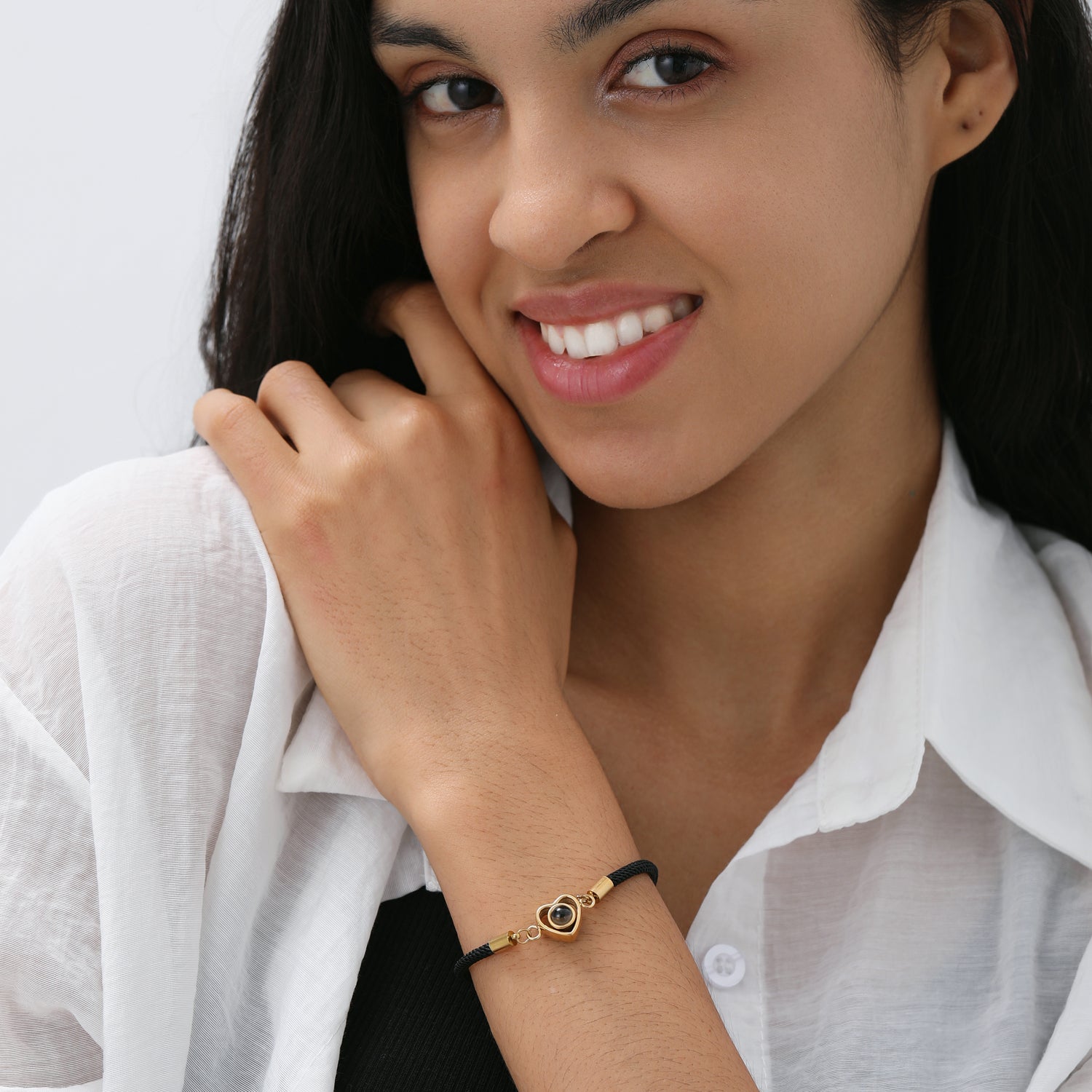 Phomora Royal Radiance Photo Bracelet with hidden projection charm