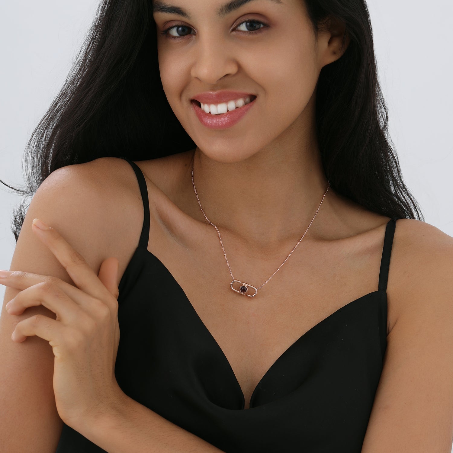 Custom photo projection jewelry gift for her by Phomora