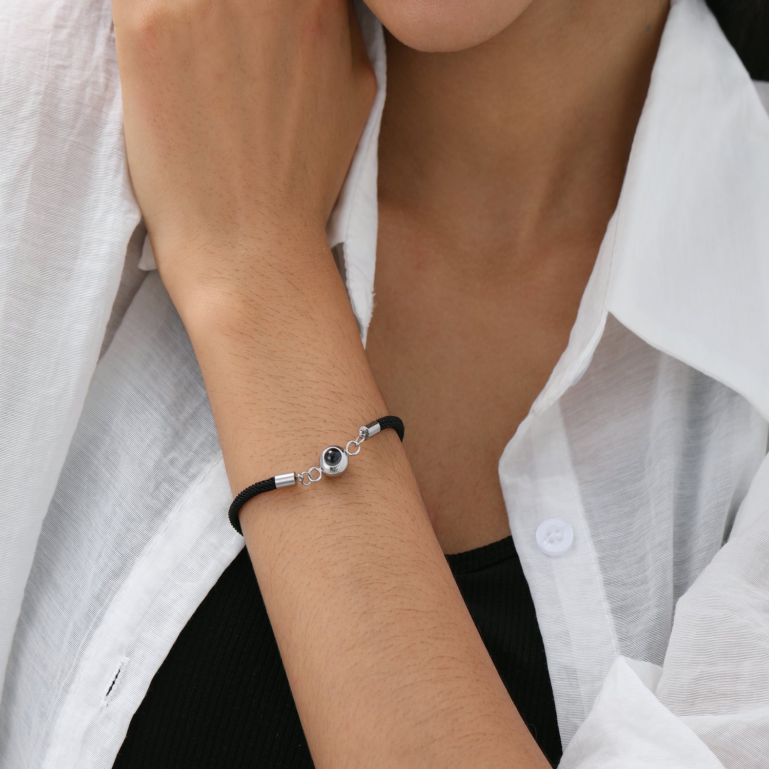 Phomora Glamour Photo Bracelet with hidden photo projection charm