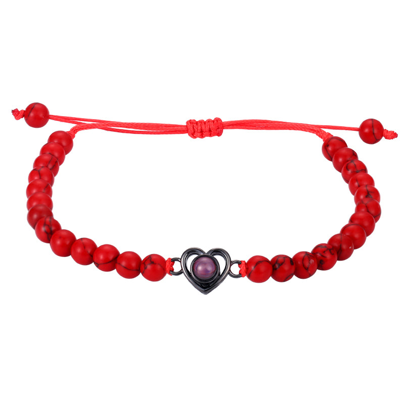 Custom Phomora beaded bracelet with hidden memory photo