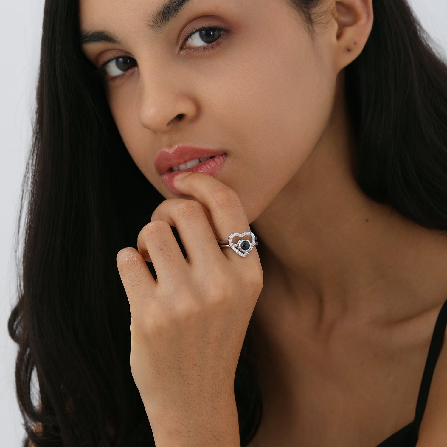 Elegant personalized hidden photo jewelry gift ring