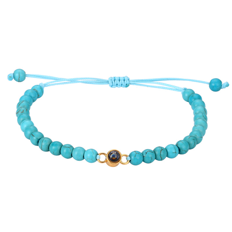 Memories in a Loop Projection Photo Beaded Bracelet