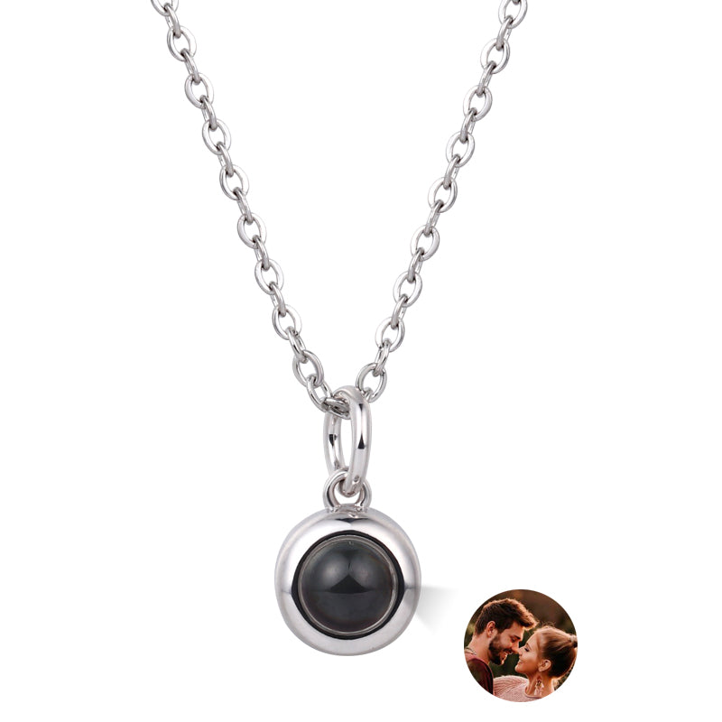 Phomora Classic Personalized Photo Necklace with hidden picture inside pendant