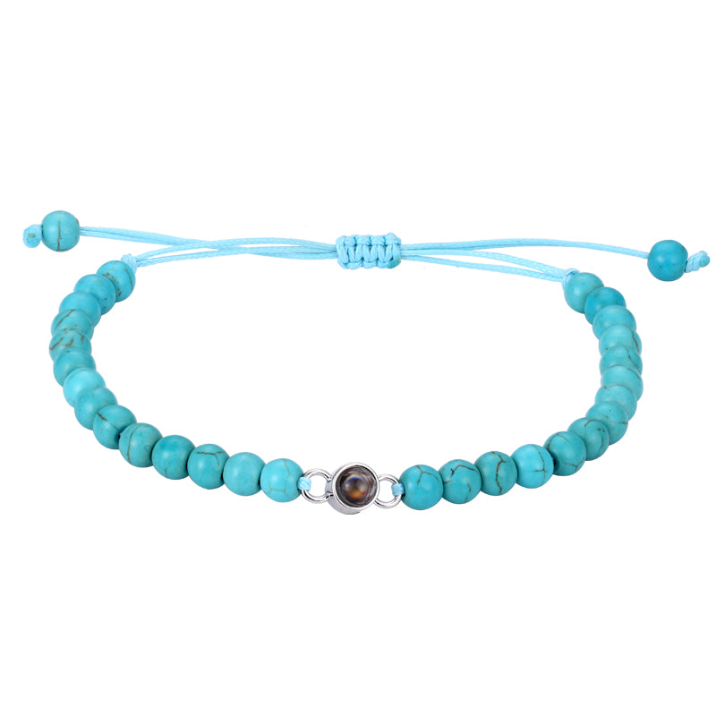 Memories in a Loop Projection Photo Beaded Bracelet