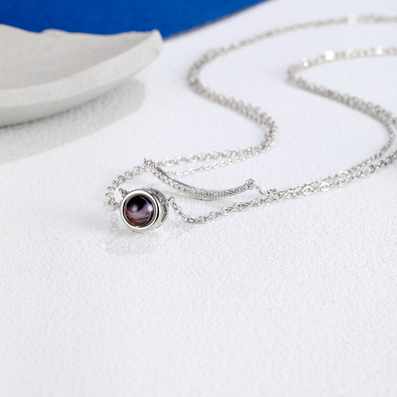 Personalized projection jewelry gift for her by Phomora