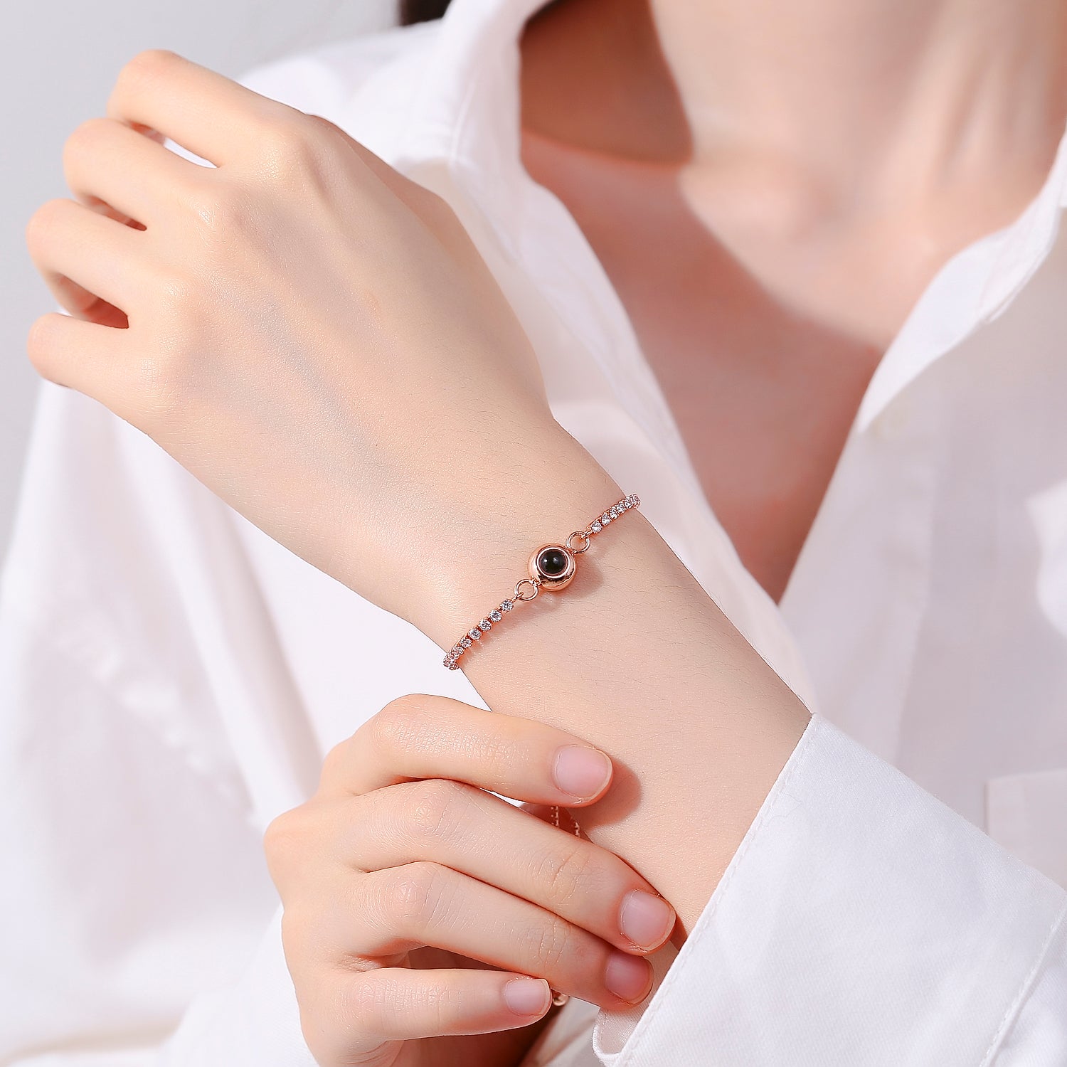 Custom photo bracelet keepsake gift for her