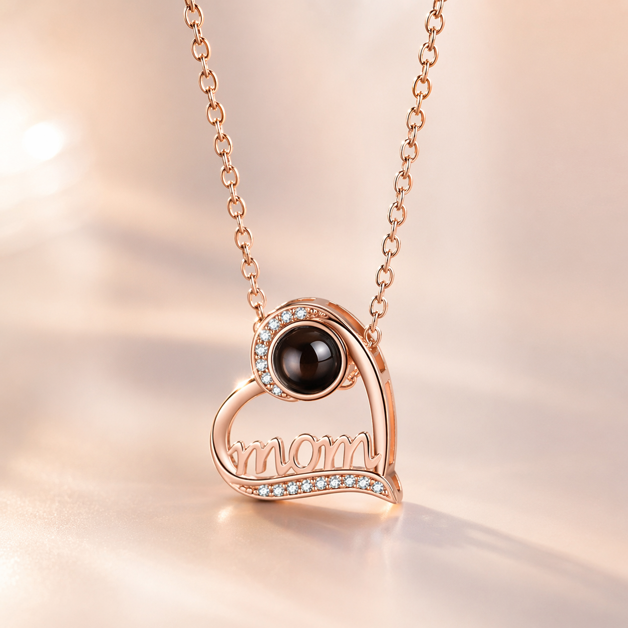 Personalized mom pendant with photo inside