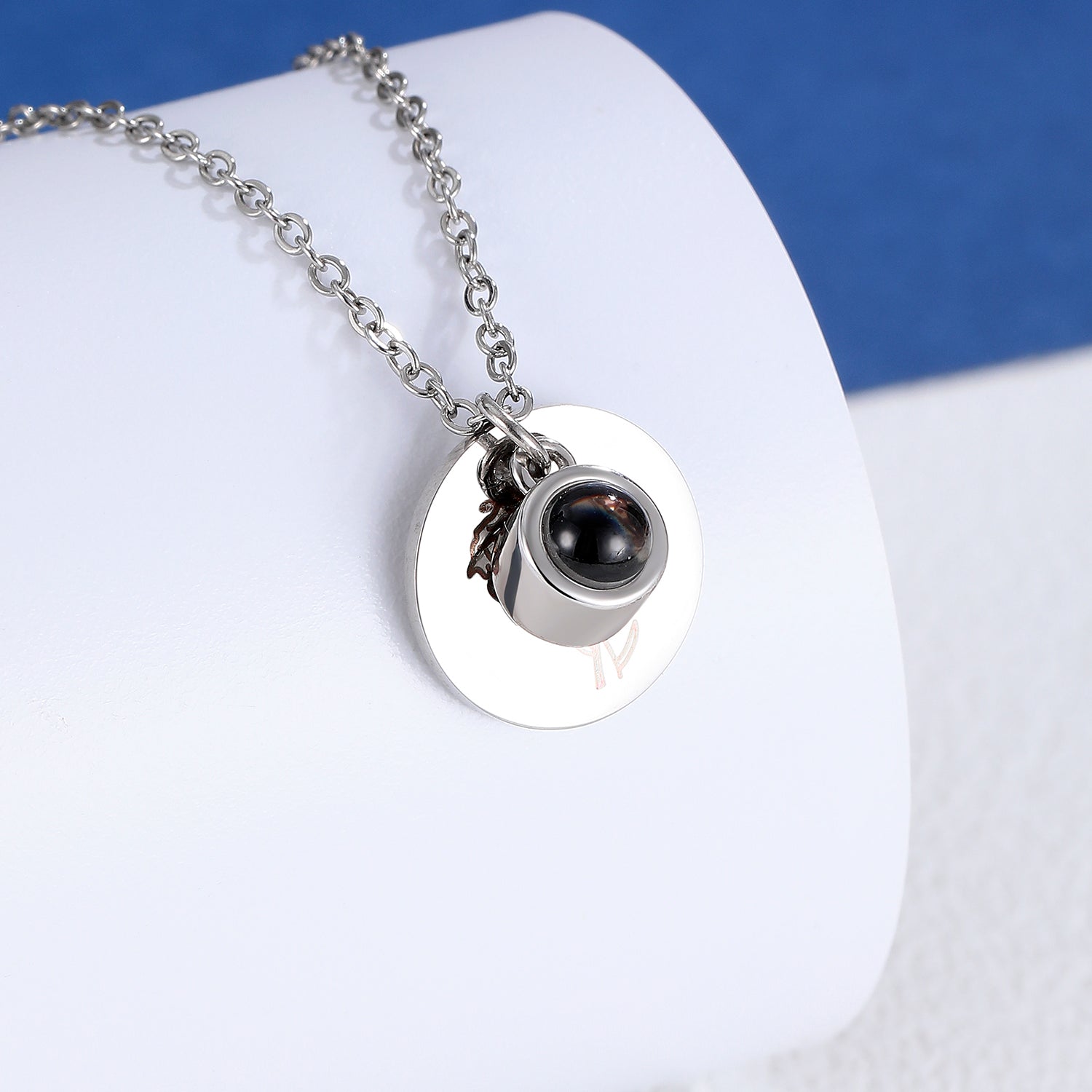 Phomora personalized birthmonth flower necklace with engraved floral pendant