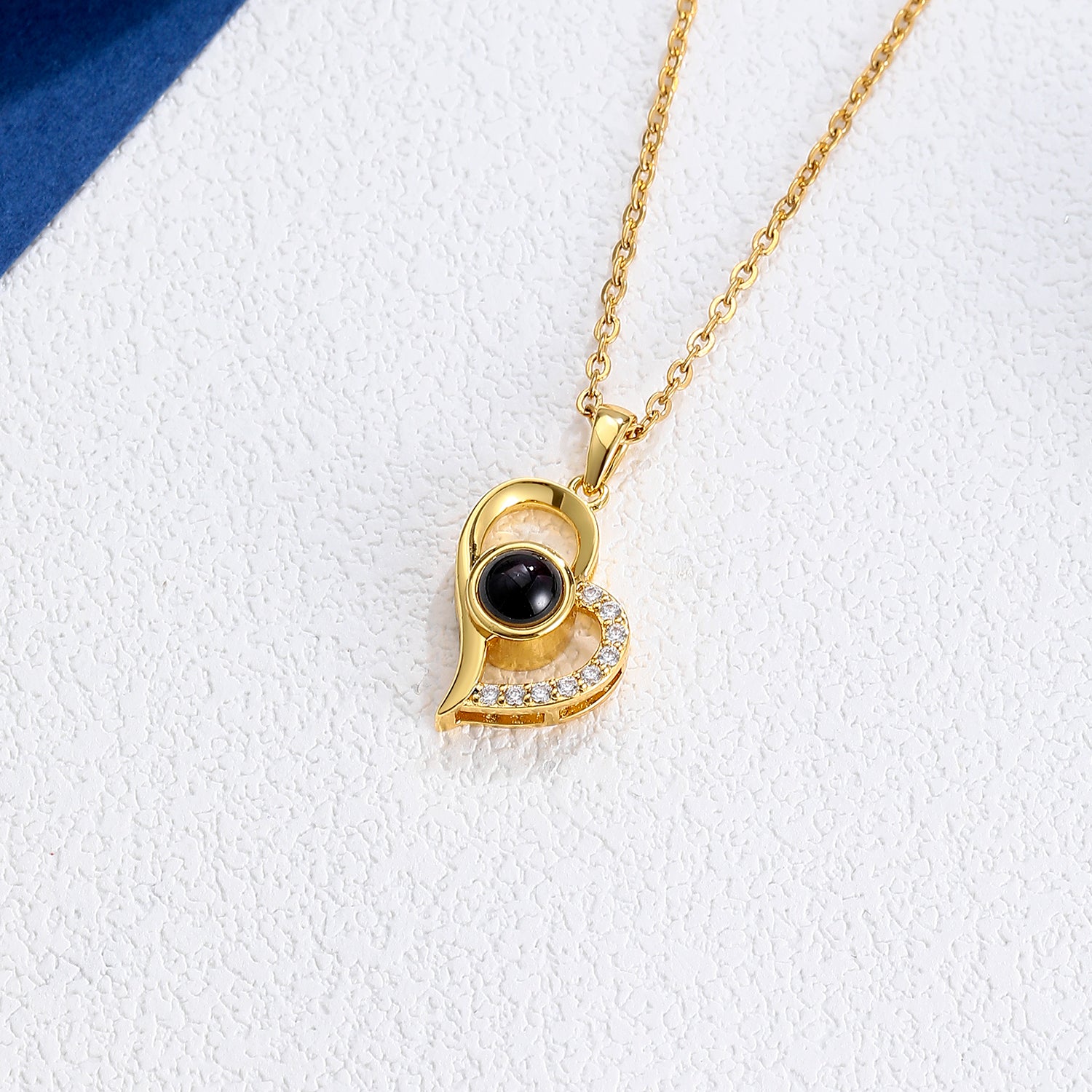 Personalized heart charm bracelet with diamond accents