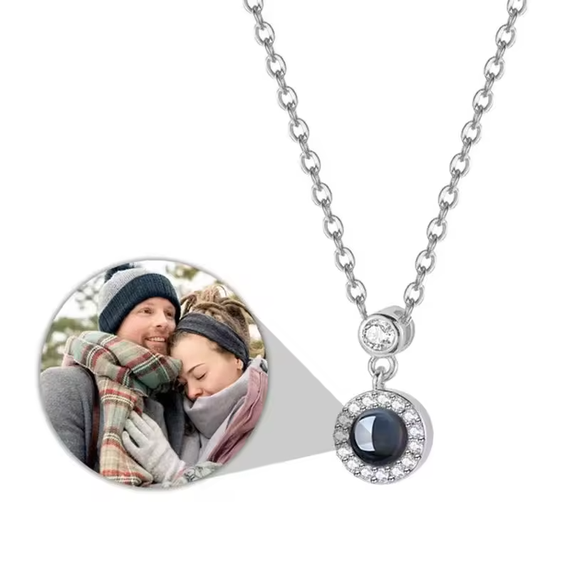 Phomora Forever Together Custom Photo Projection Necklace