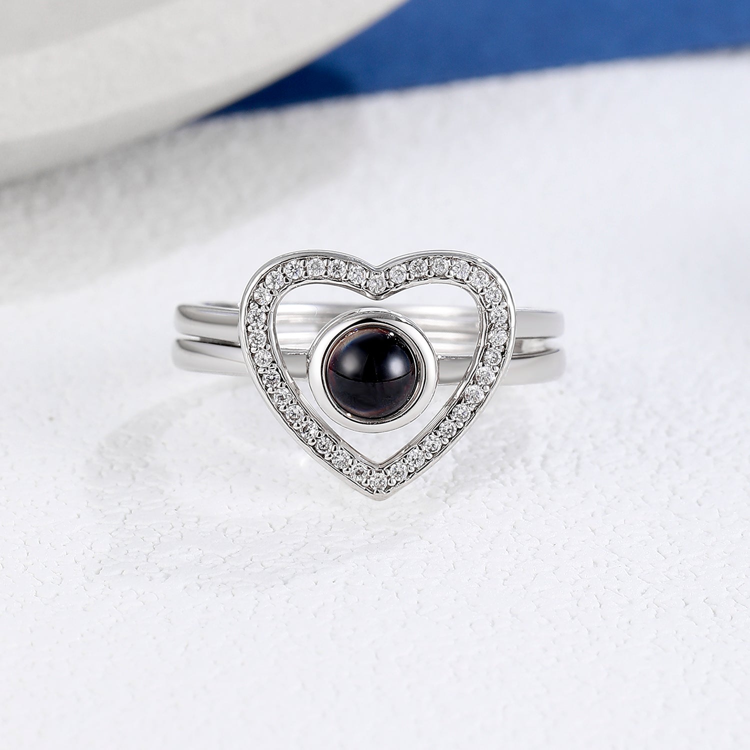 Phomora Love Sunlight Photo Ring with hidden personalized photo