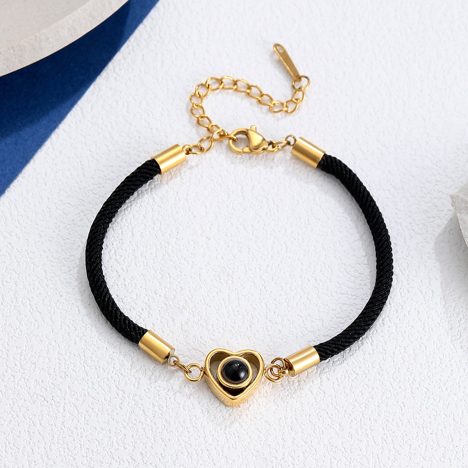 Personalized photo bracelet gift with sparkling design