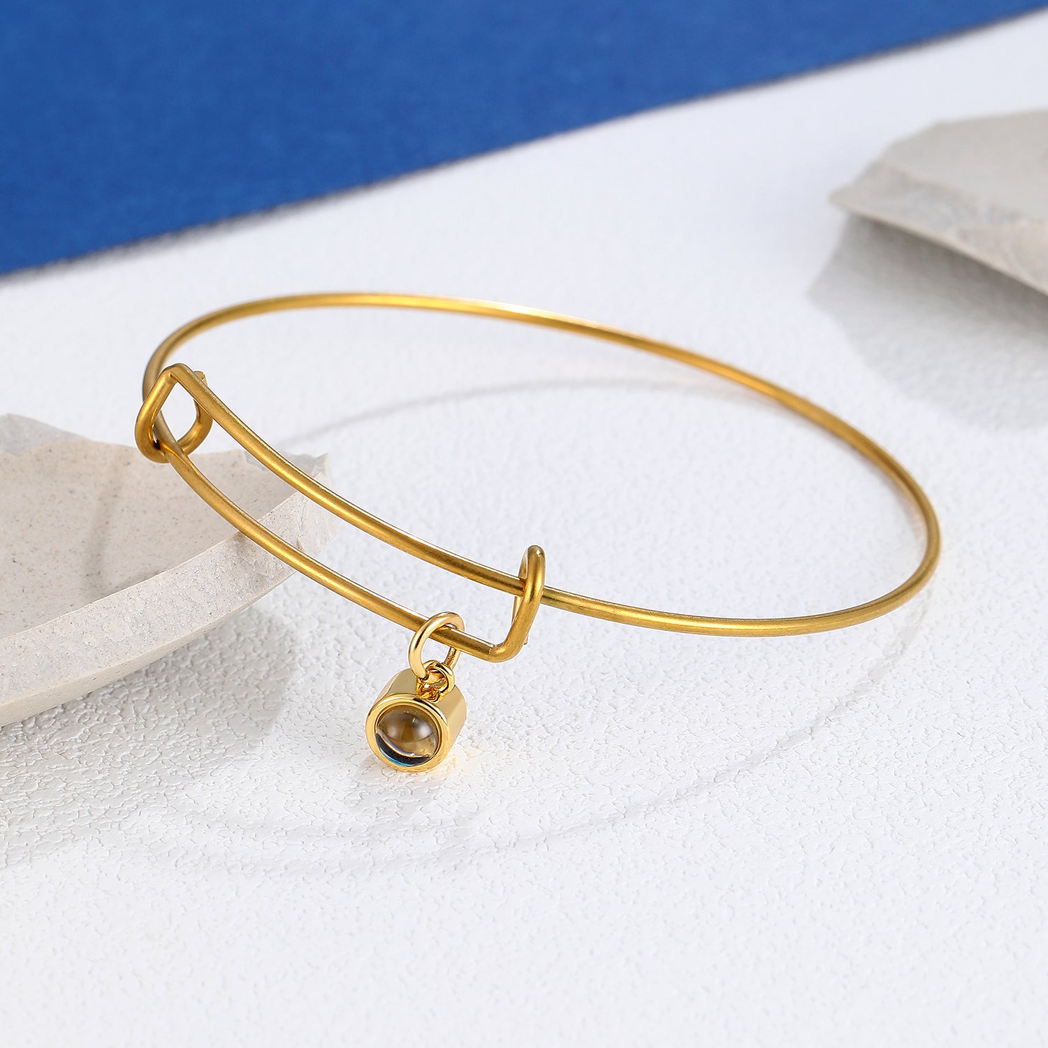 Personalized bangle bracelet gift with custom photo