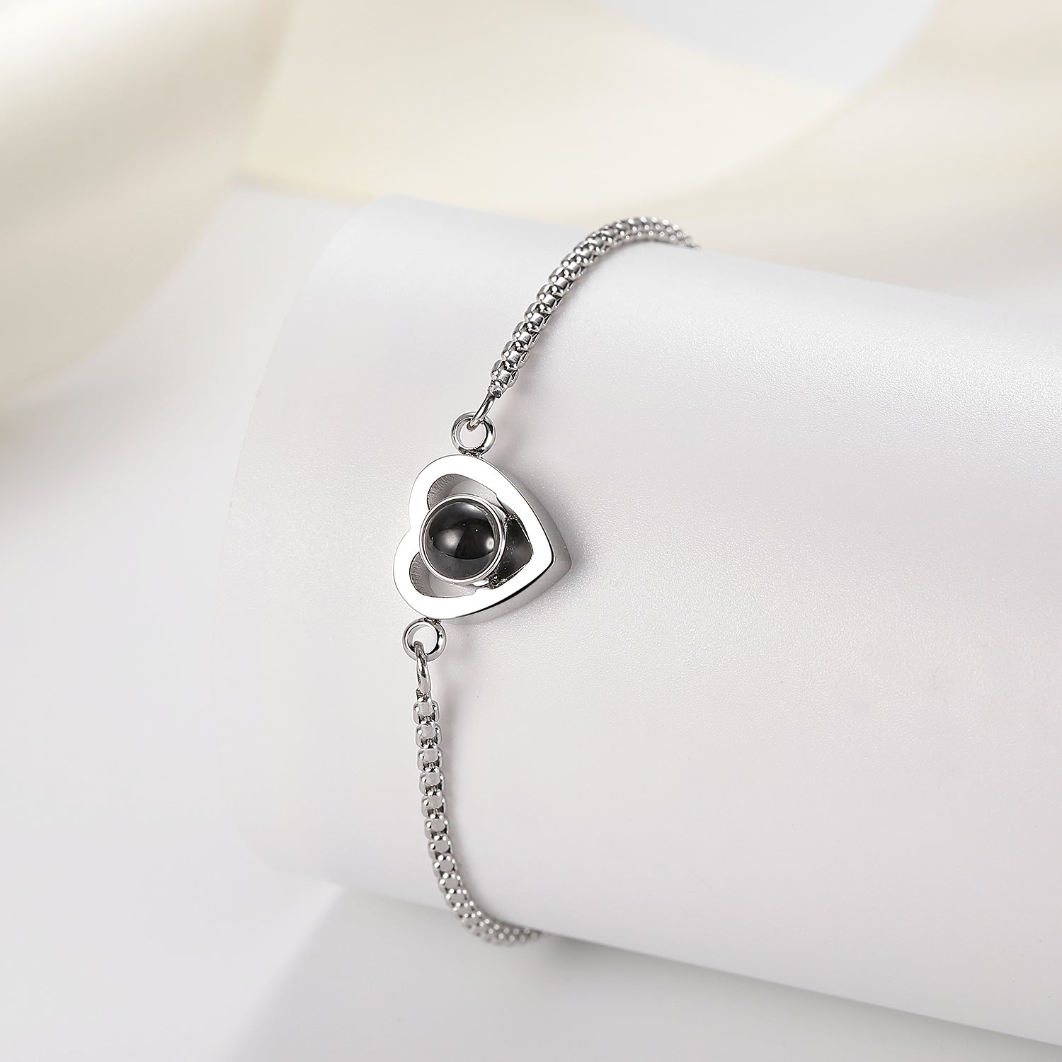 Custom Phomora bracelet with photo keepsake