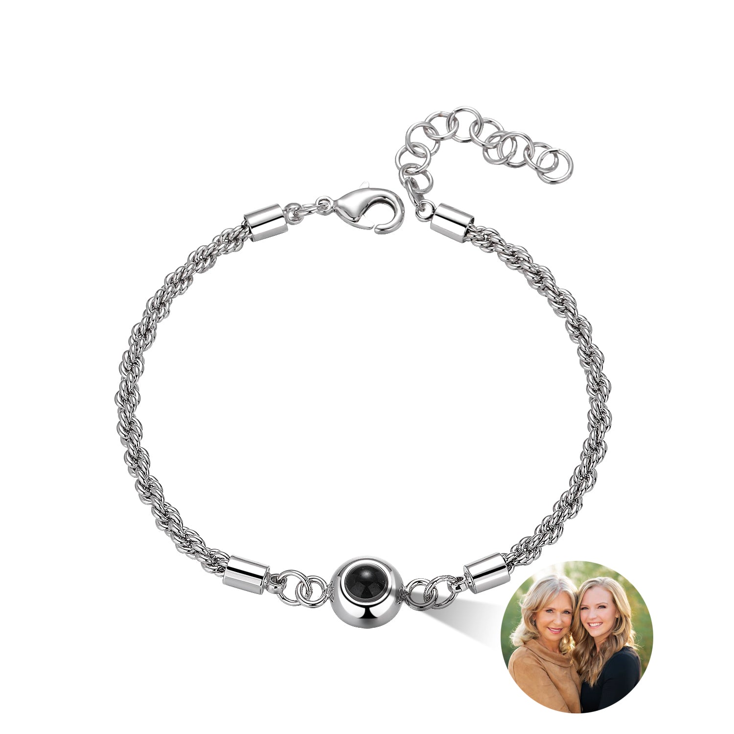 Phomora Essential Photo Bracelet with custom projection charm