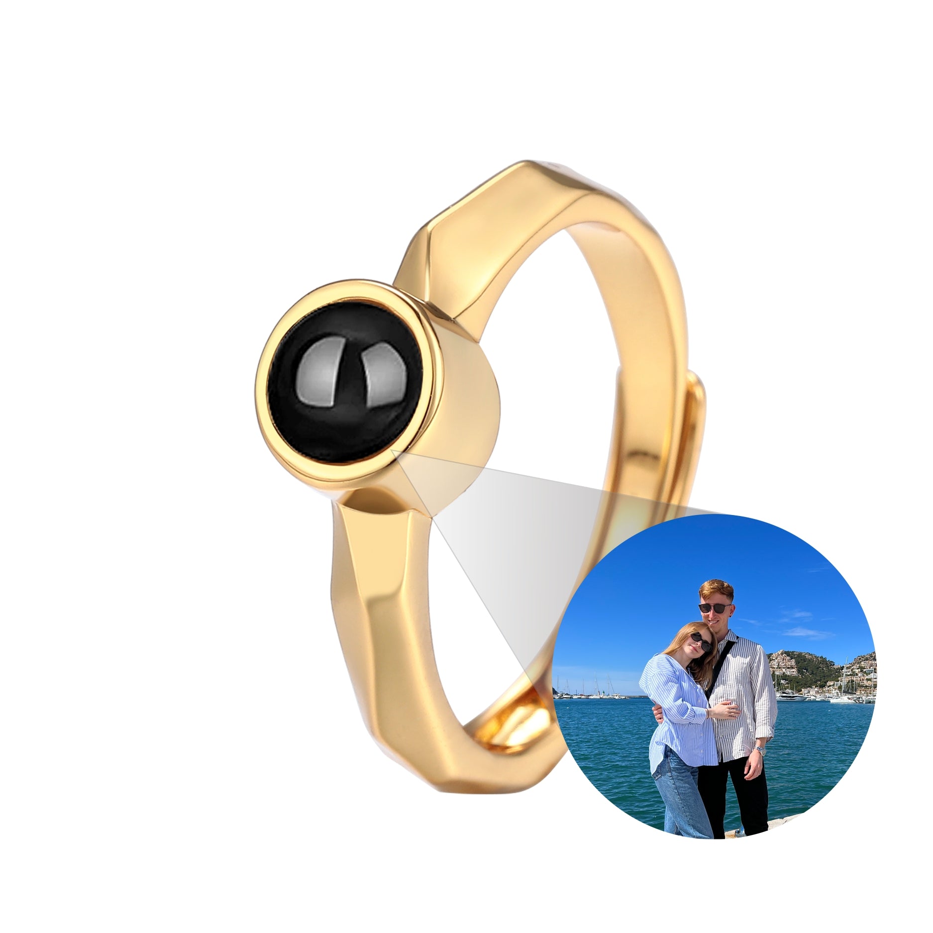 Phomora Projection Photo Rock Ring