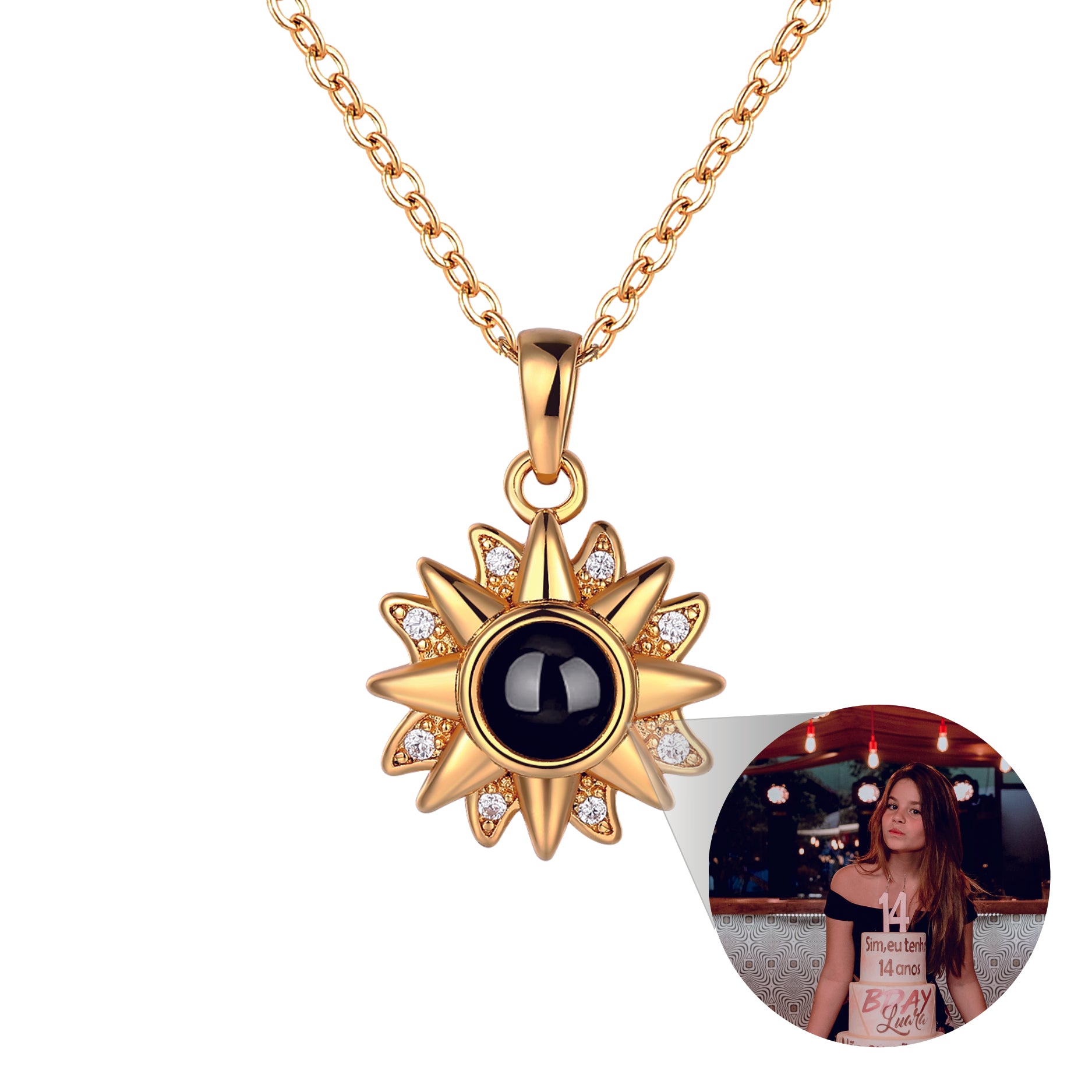 Phomora Photo Projection Sparkle Necklace