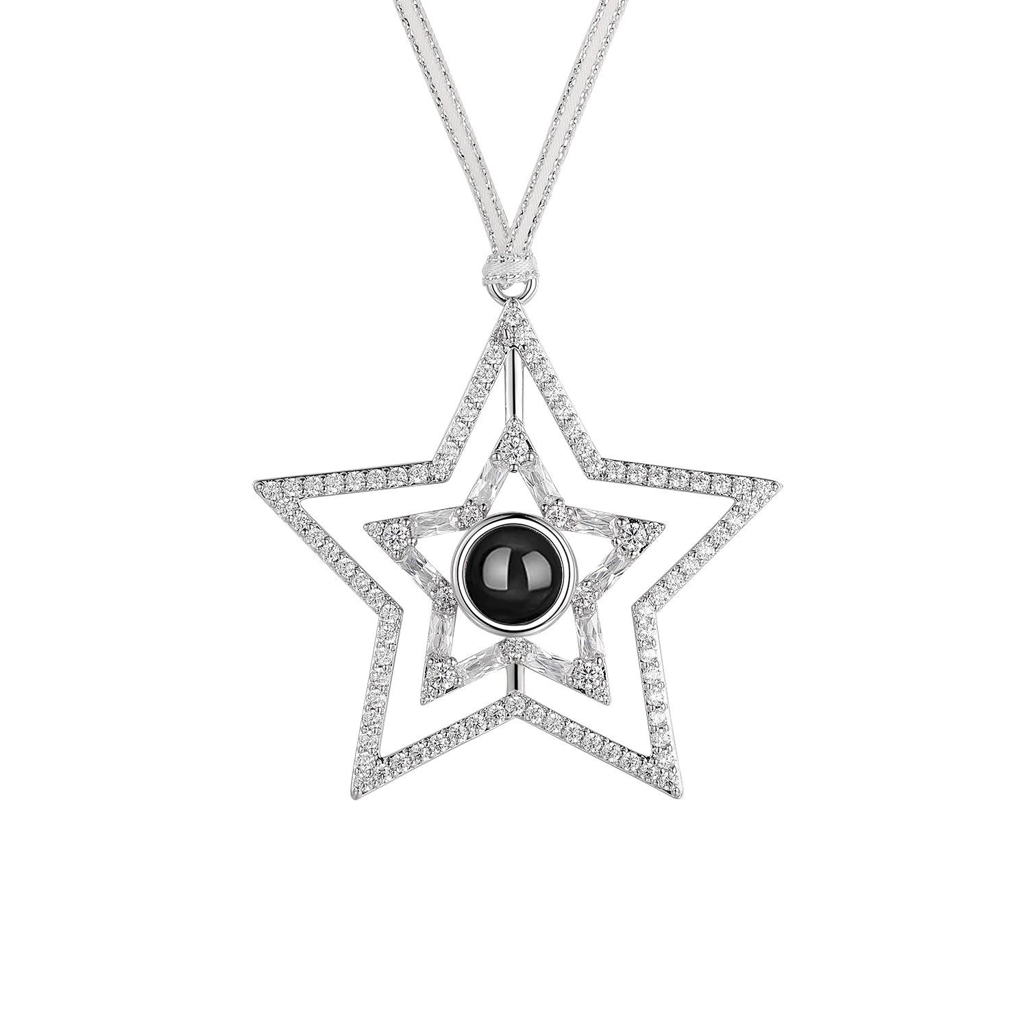 Custom Little Star Projection Photo Ornament