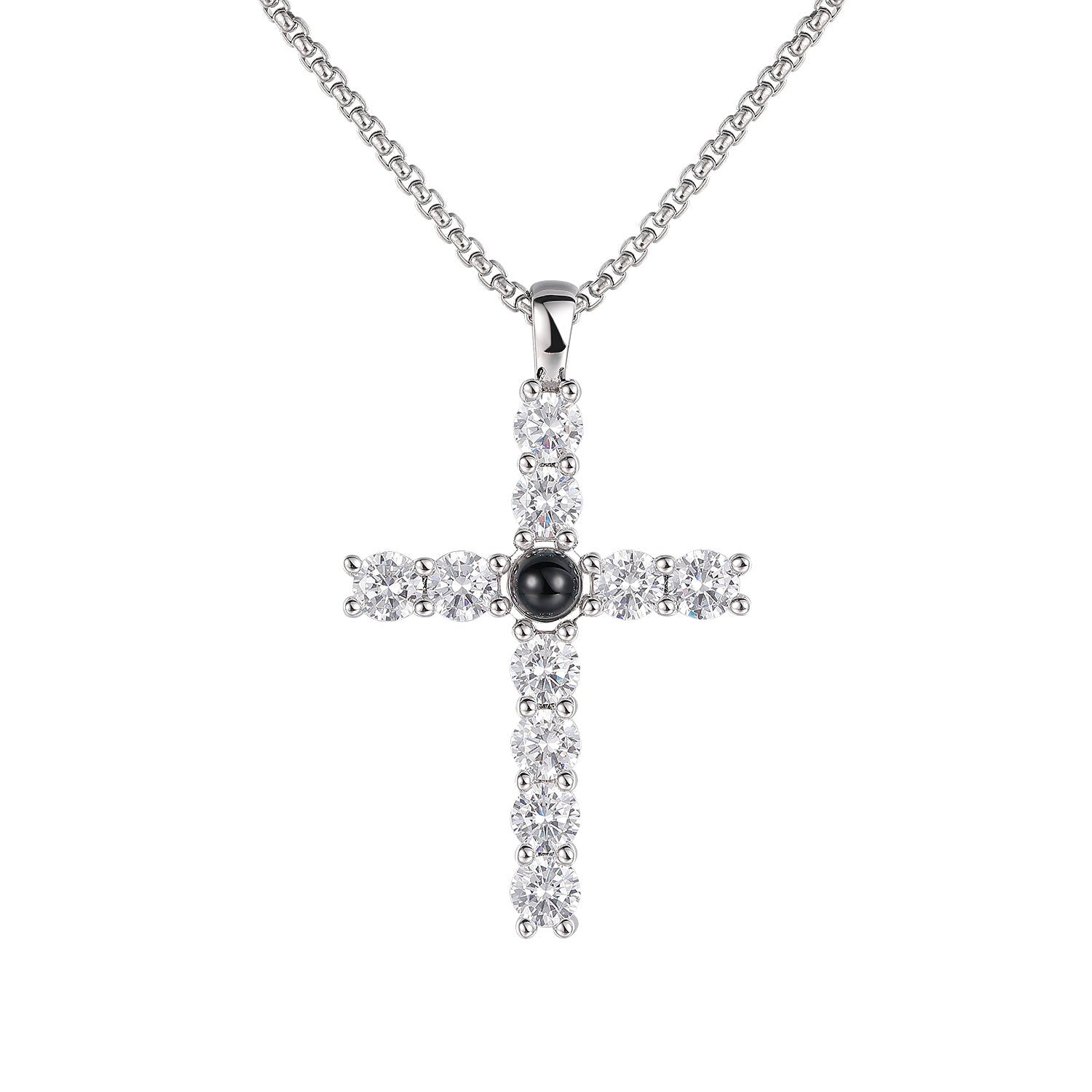 Phomora Light Ray Cross photo pendant with hidden projection image
