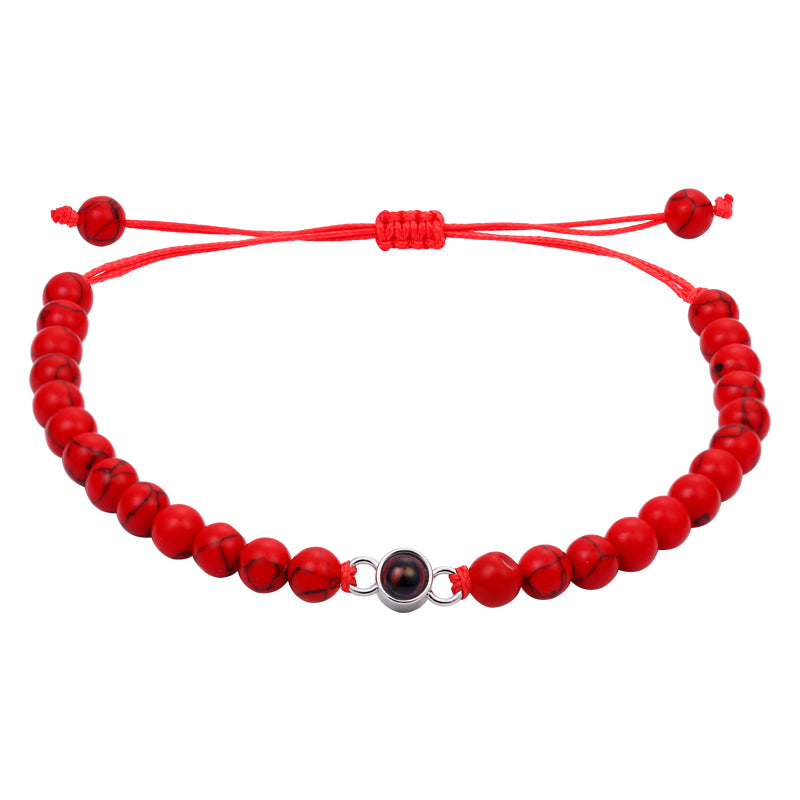 Memories in a Loop Projection Photo Beaded Bracelet