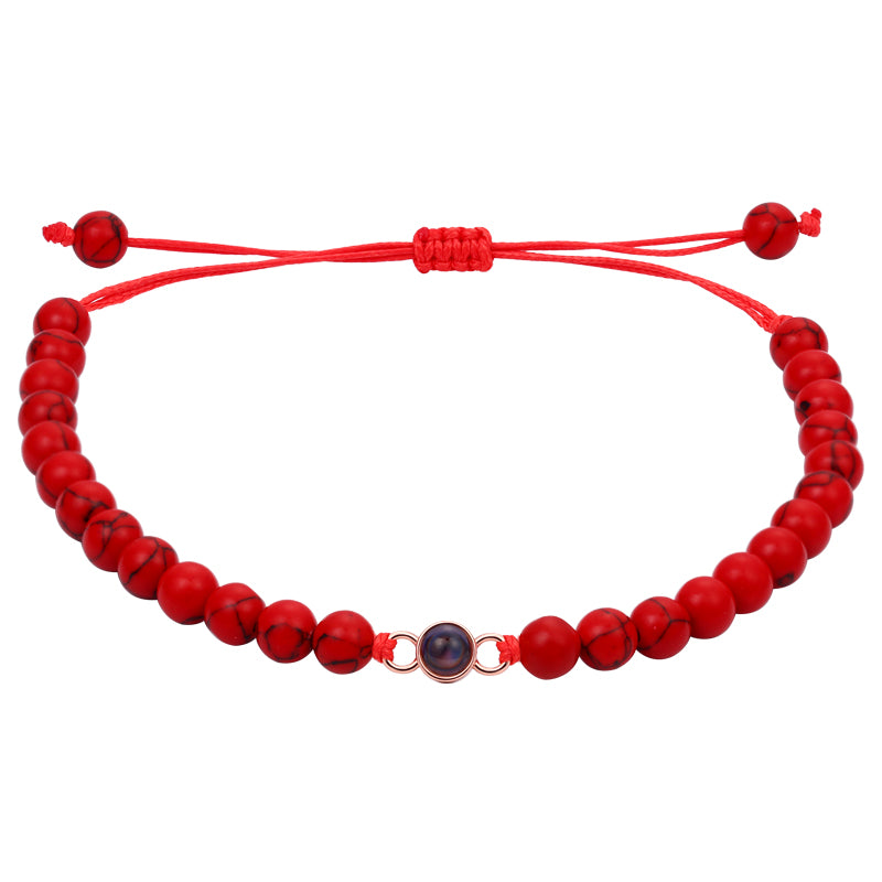 Memories in a Loop Projection Photo Beaded Bracelet