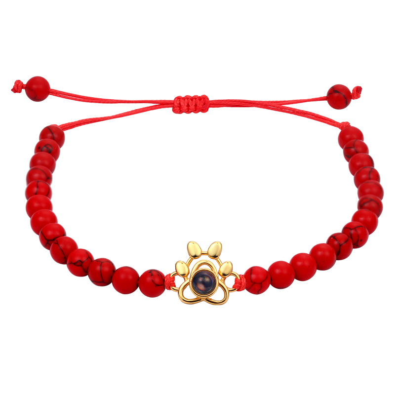 Phomora Gemstone Glow Paw Photo Bracelet