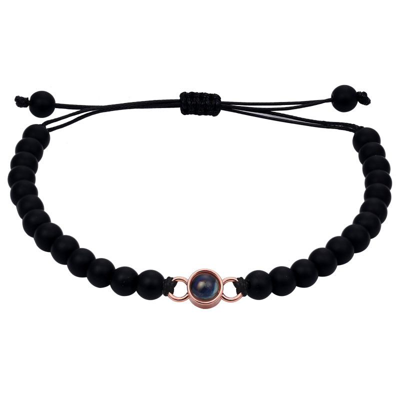 Memories in a Loop Projection Photo Beaded Bracelet