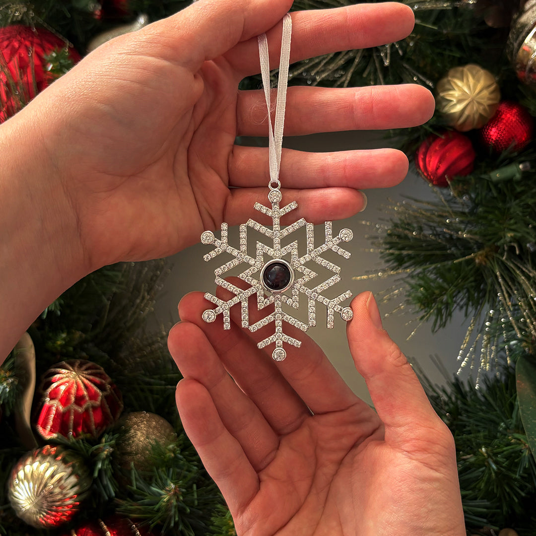 Custom Snowflake Photo Ornament