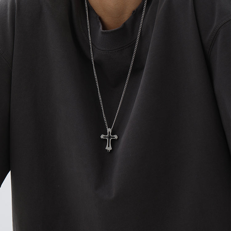 Cross Shape Photo Projection Necklace