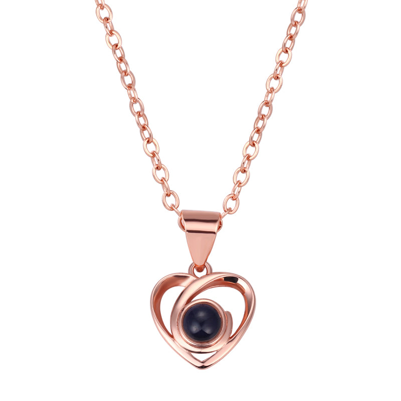 Love in Focus Heart Shaped Projection Photo Necklace