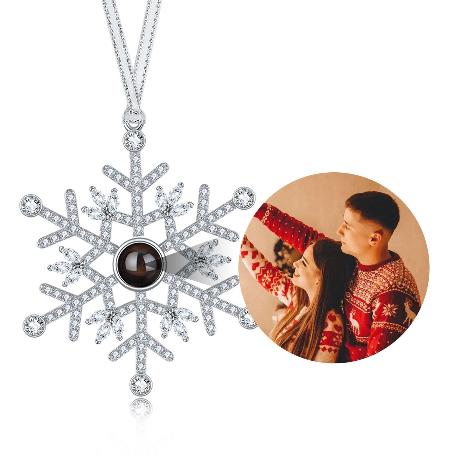 Personalized Snowflake Photo Ornament