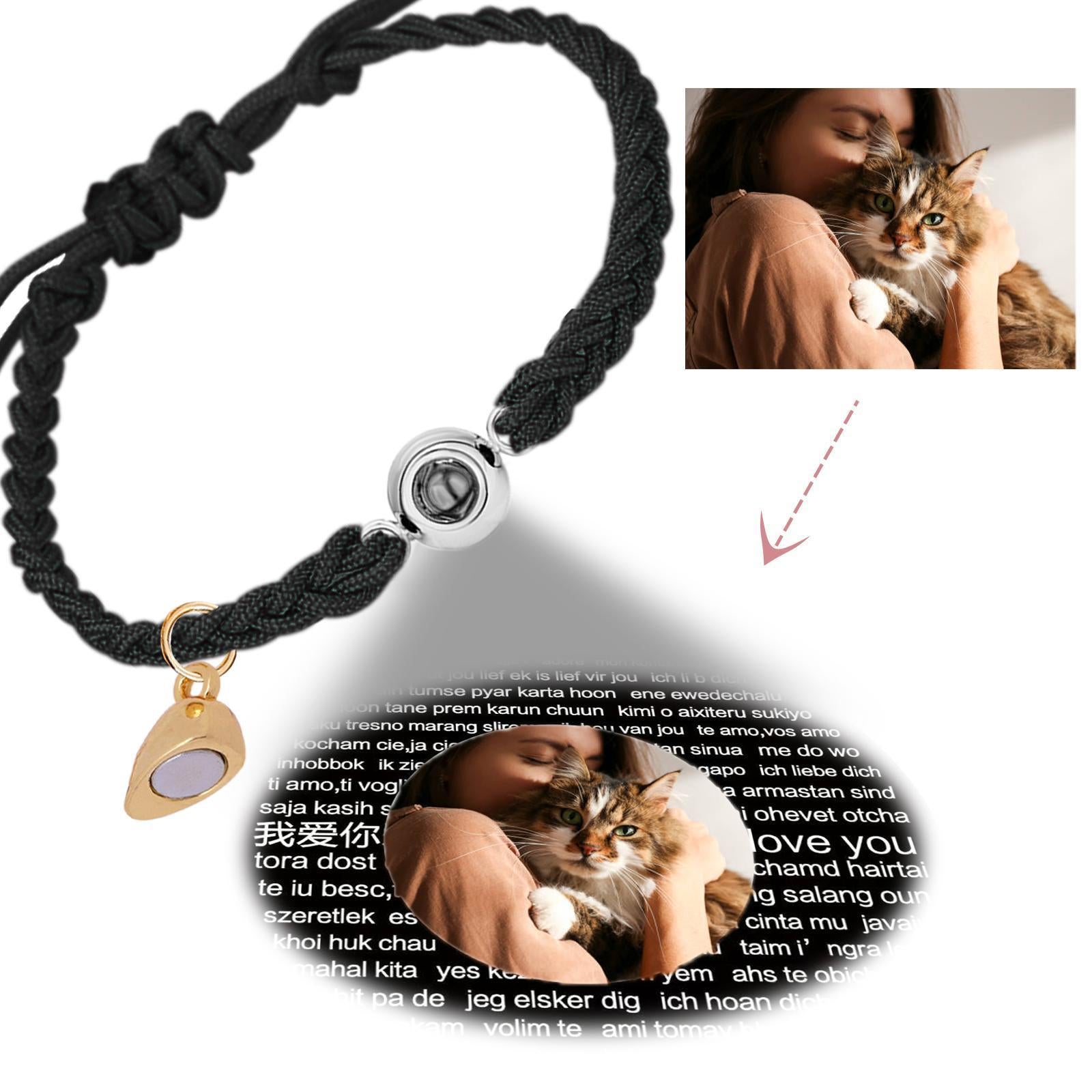 Phomora   Couple Heart Charms Photo Bracelet