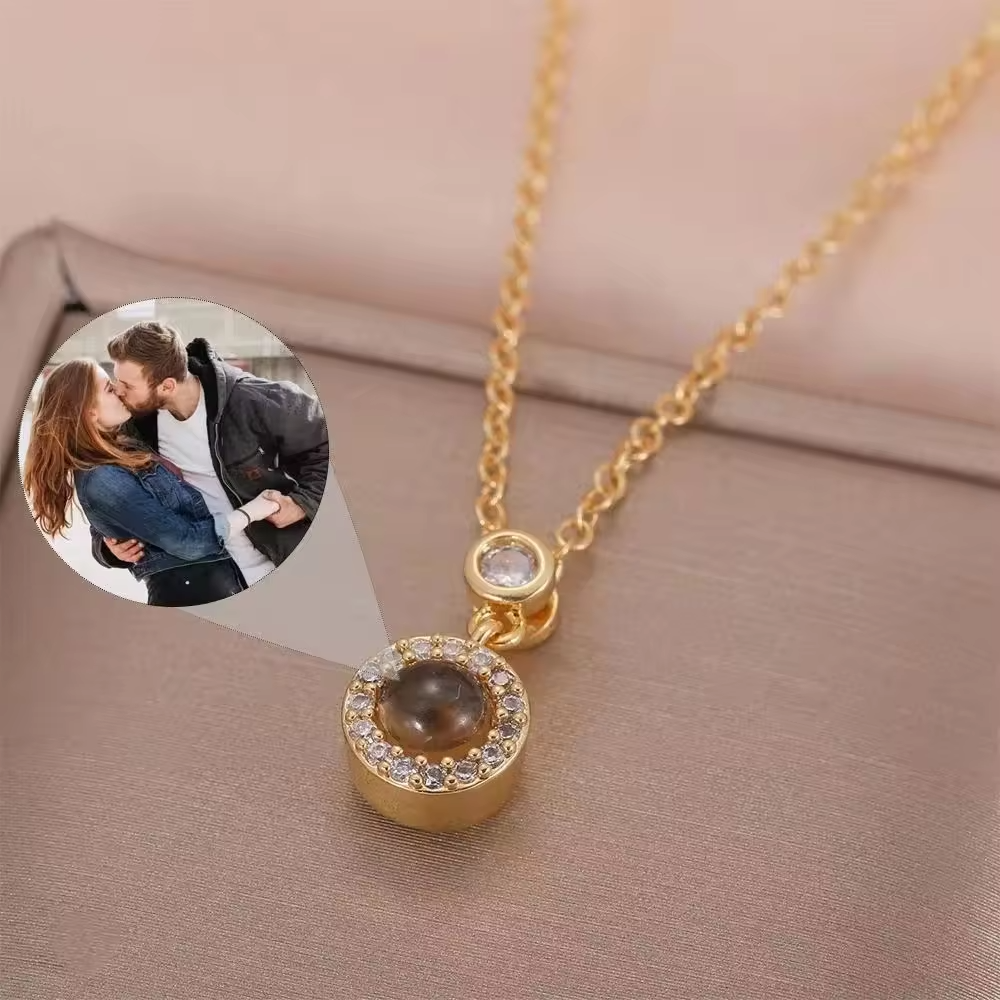 Phomora Forever Together Custom Photo Projection Necklace