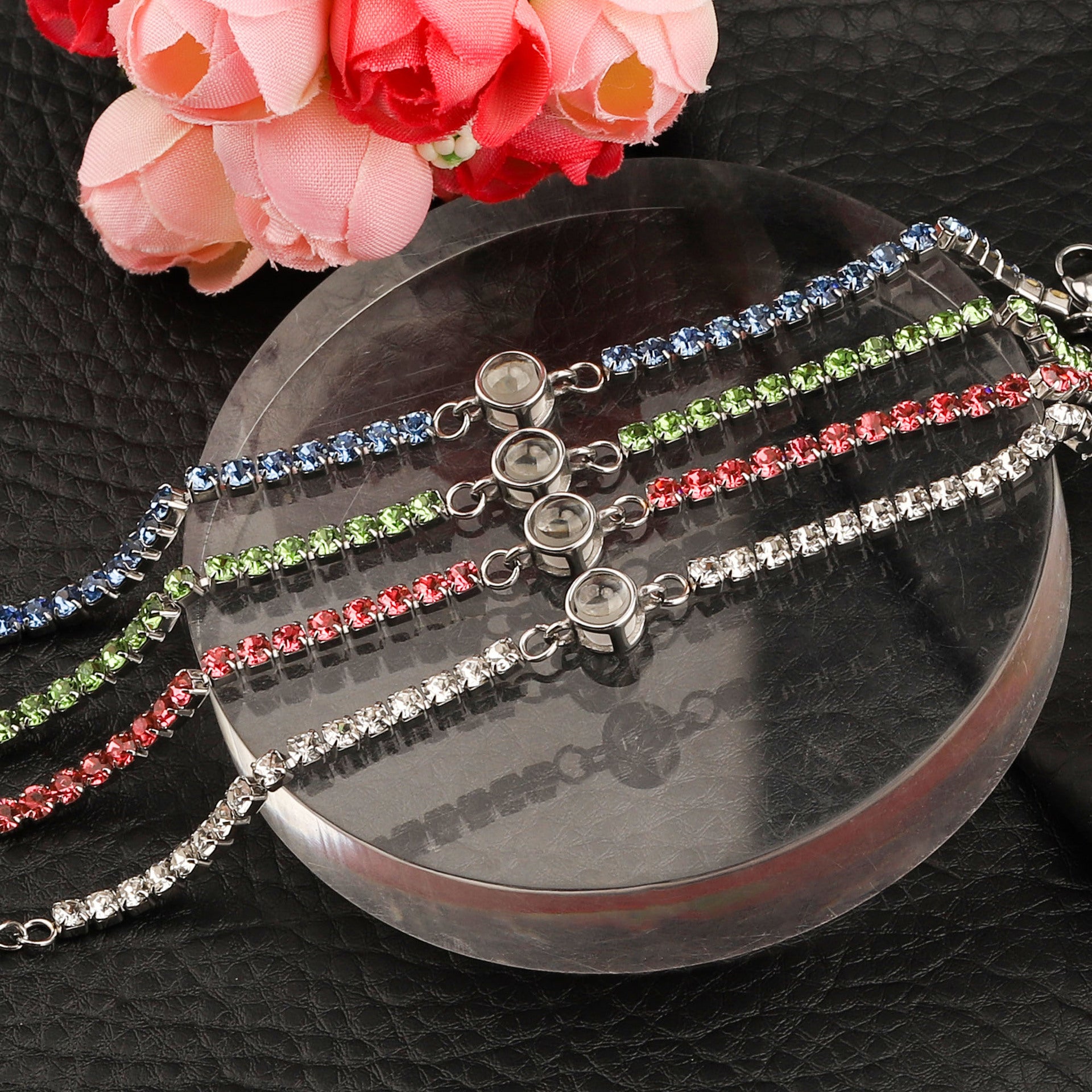 Phomora Small Tennis Photo Bracelet