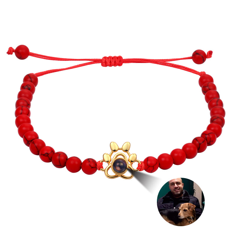 Phomora Gemstone Glow Paw Photo Bracelet