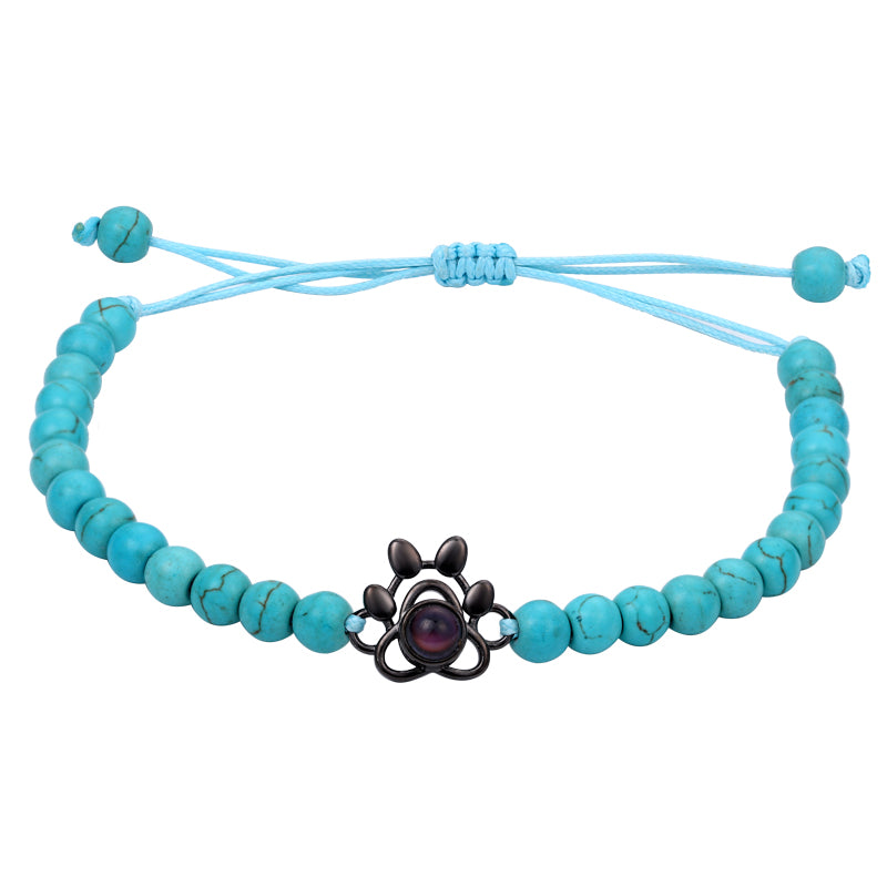 Phomora Gemstone Glow Paw Photo Bracelet