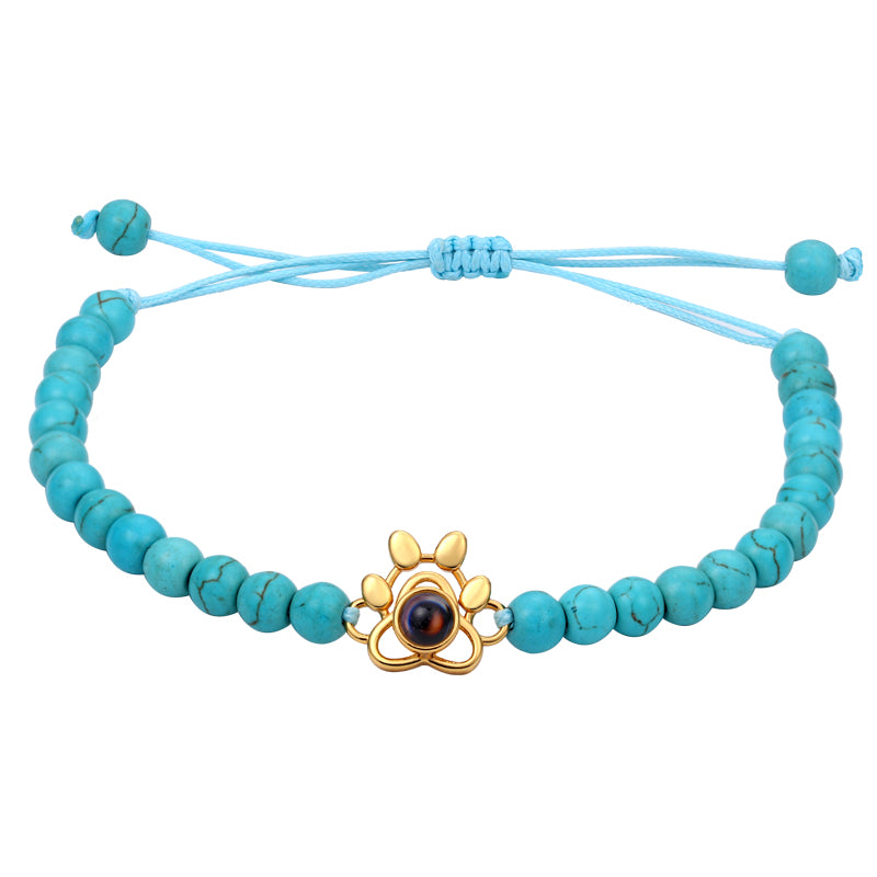 Phomora Gemstone Glow Paw Photo Bracelet