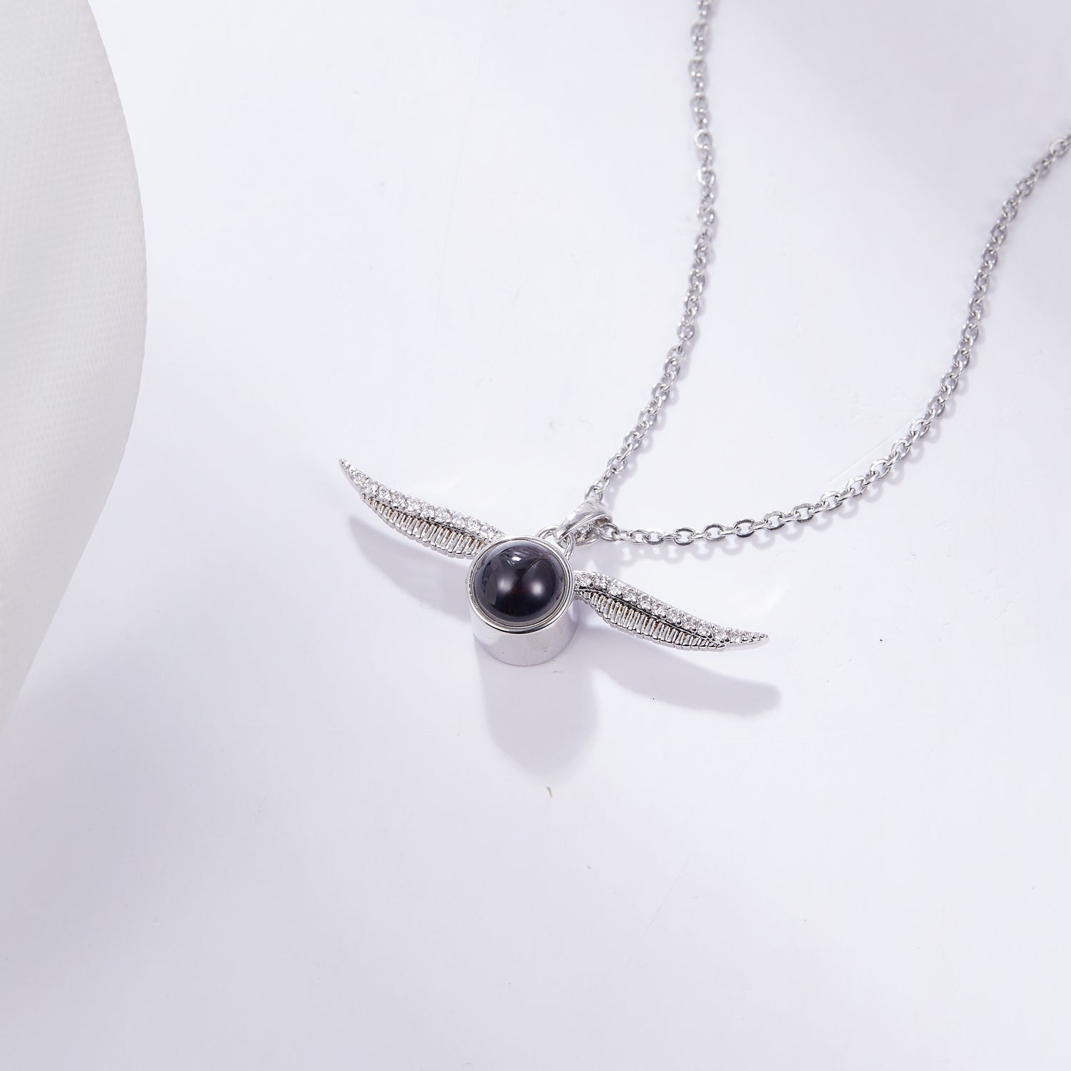 Phomora Personalized Angel Wing Photo Necklace
