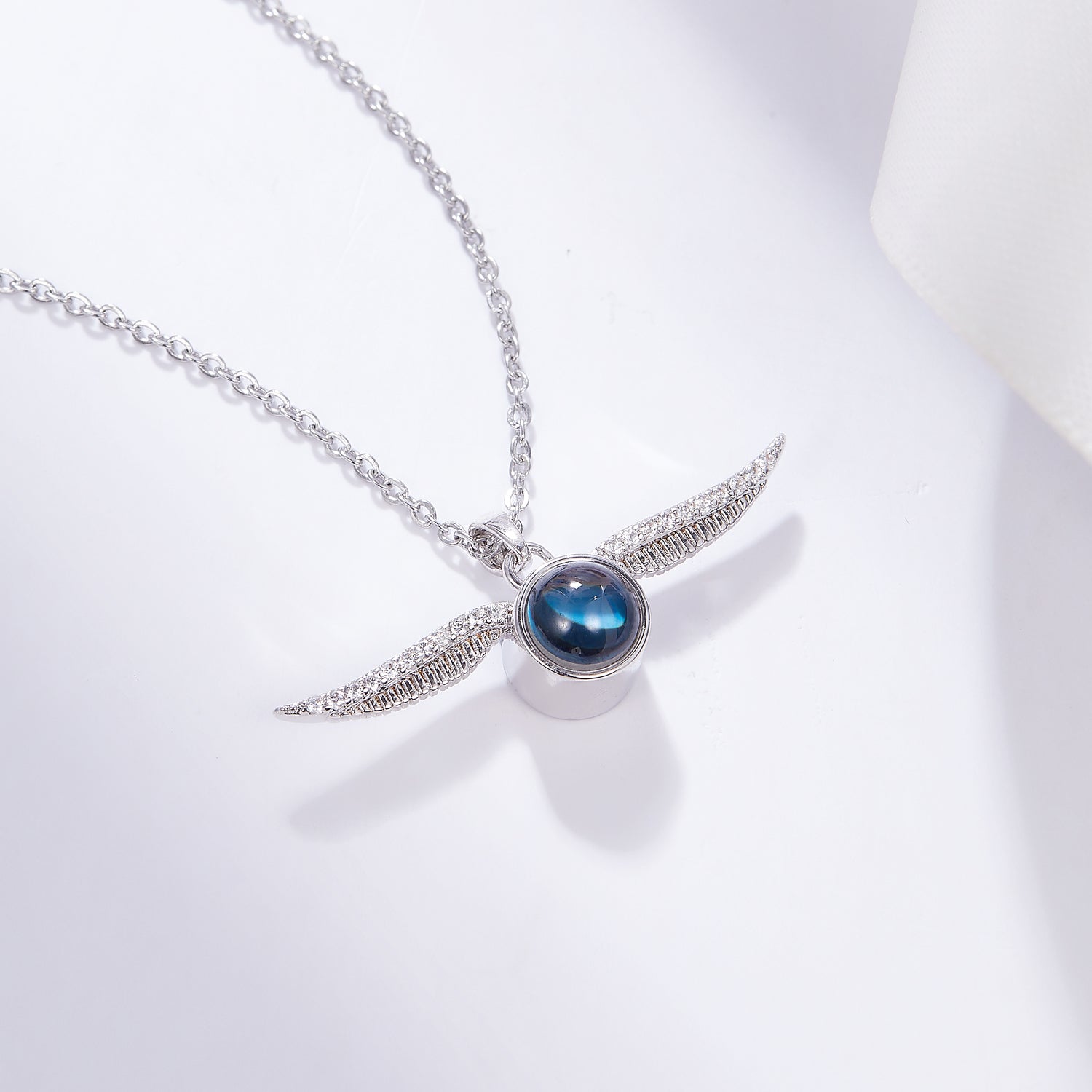 Phomora Personalized Angel Wing Photo Necklace
