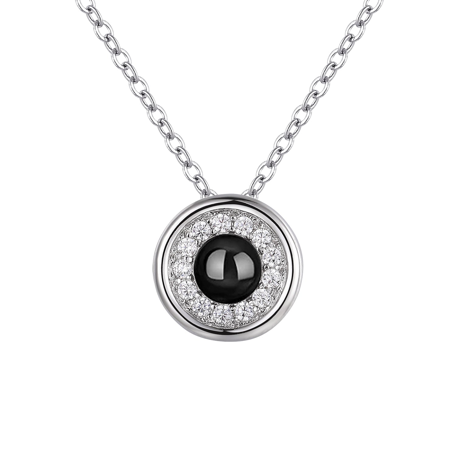 Photo Elegant Timeless Round Projection Necklace