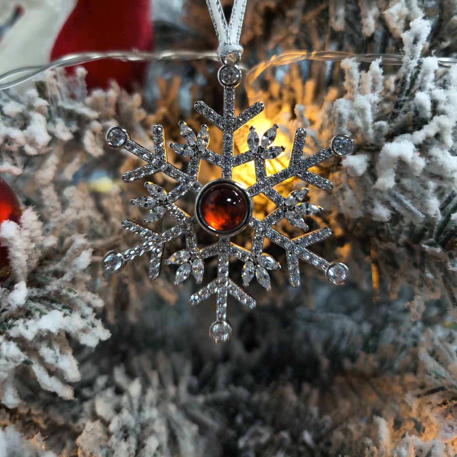 Personalized Snowflake Photo Ornament