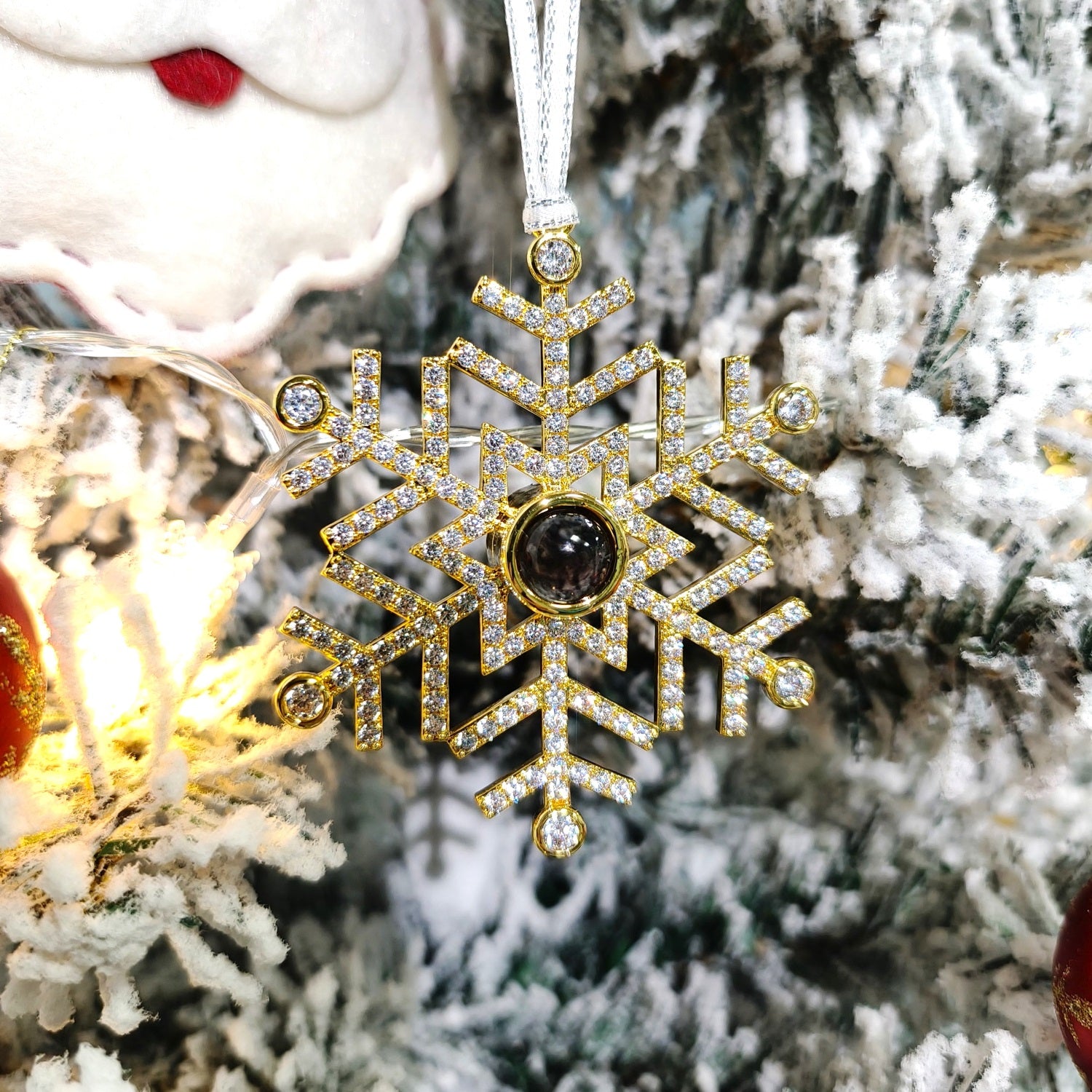 Custom Snowflake Photo Ornament